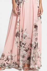 Charming Floral Printed Sleeveless Maxi Dress