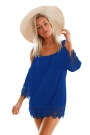 blue-lacy-crochet-trim-crinkle-cold-shoulder-beachwear