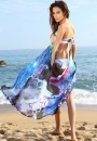 blue-floral-print-chiffon-beach-cover-up