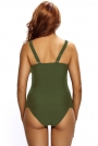 army-green-ruched-tank-top-tankini-set-swimwear