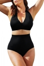 solid-black-halter-high-waist-swimsuit