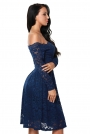 blue-long-sleeve-floral-lace-boat-neck-cocktail-swing-dress