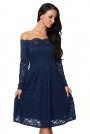 blue-long-sleeve-floral-lace-boat-neck-cocktail-swing-dress