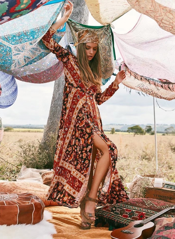 floral maxi with split