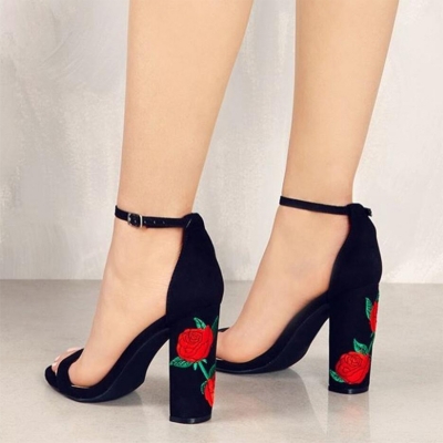 peep toe ankle strap shoes
