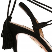 Women's Fashion Open Toe Ankle Lace up High Heels Sandals with Tassel