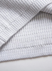 Women's Fashion V Neck Flare Sleeve Cropped Knit Sweater