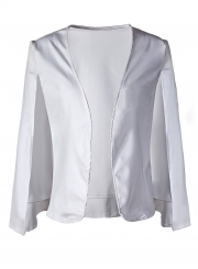 Women's Solid Shawl Collar Open Front Blazer