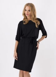 Women's Solid Round Neck Half Sleeve Bodycon Dress