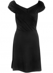 Women's Fashion Solid V Neck Sleeveless A-line Club Dress