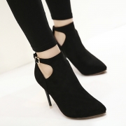 Women's Hollow out Pointed Toe Stiletto Heels Boots