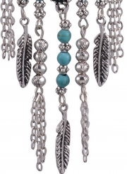 Women's Boho Turquoise Dreamcatcher Pendant Necklace