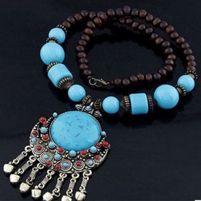 Women's Fashion Bohemian Beads Pendant Necklace STYLESIMO.com