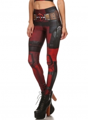 Women's Deadpool Digital Printed Sports Leggins