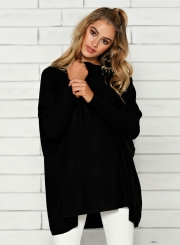 Women's Solid Batwing Sleeve Loose Tee