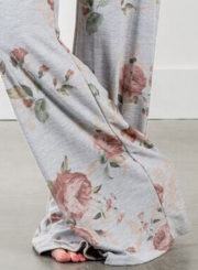 Women's Loose Floral Printed Wide Leg Pants
