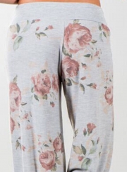 Women's Loose Floral Printed Wide Leg Pants