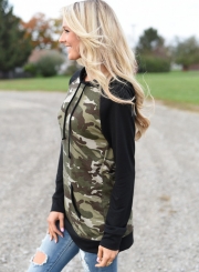 Women's Casual Long Sleeve Camouflage Printed Hoodies