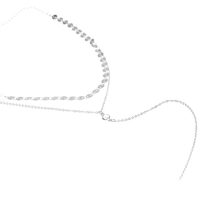Women's Lariat Sequins Pendant Long Chain Choker Necklace stylesimo.com