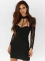 women-s-sexy-halter-neck-lace-sleeve-bodycon-dress