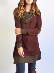 Heaps Collar Patchwork Pullover Tee