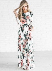 Floral Long Sleeve Maxi Dress