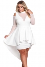 white-plus-size-mesh-trim-hi-lo-peplum-bodycon-dress