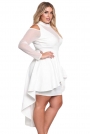 white-plus-size-mesh-trim-hi-lo-peplum-bodycon-dress