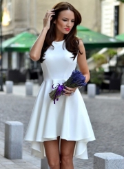 Sleeveless High Low Party Dress
