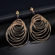 Elagnt Round Circle Exaggerated Fashion Earrings