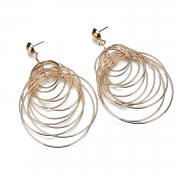 Elagnt Round Circle Exaggerated Fashion Earrings
