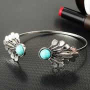 Fashion Alloy Faux Diamonds Decoration Open Bracelet