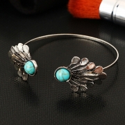 Fashion Alloy Faux Diamonds Decoration Open Bracelet