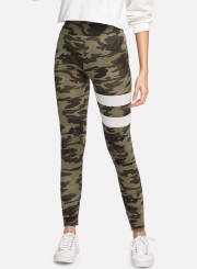 Fashion Camo Printed Stripe Yoga Pants