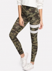 Fashion Camo Printed Stripe Yoga Pants