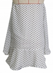 Off Shoulder Long Sleeve Polka Dots Ruffle Dress