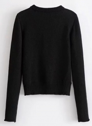 Fashion Rhinestone See-through Sweater