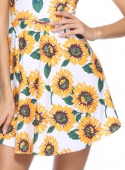 Fashion Sleeveless Floral Printed Dress