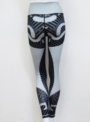 Fashion Color Block Elastic Yoga Leggings