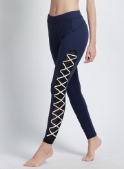 Fashion Cross Bandage Elastic Sports Leggings