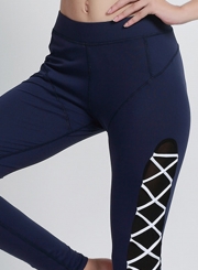 Fashion Cross Bandage Elastic Sports Leggings