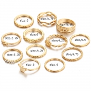 Women's Fashion Alloy Multiple Sets Of Rings