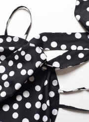 One Piece Spaghetti Strap Polka Dot Jumpsuits