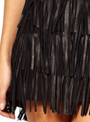 Fashion Tassel Zip Party Skirt