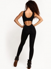 One Piece See-Through Mesh Skinny Yoga Set