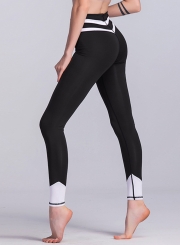 Fashion Bodycon Color Block Yoga Leggings