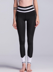 Fashion Bodycon Color Block Yoga Leggings