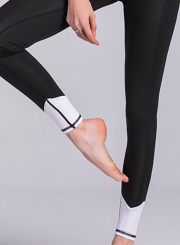 Fashion Bodycon Color Block Yoga Leggings