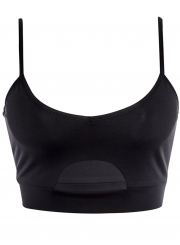 Spaghetti Strap Hollow out Wireless Sports Bra