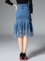 women-s-high-waist-fringe-tassel-mermaid-denim-skirt